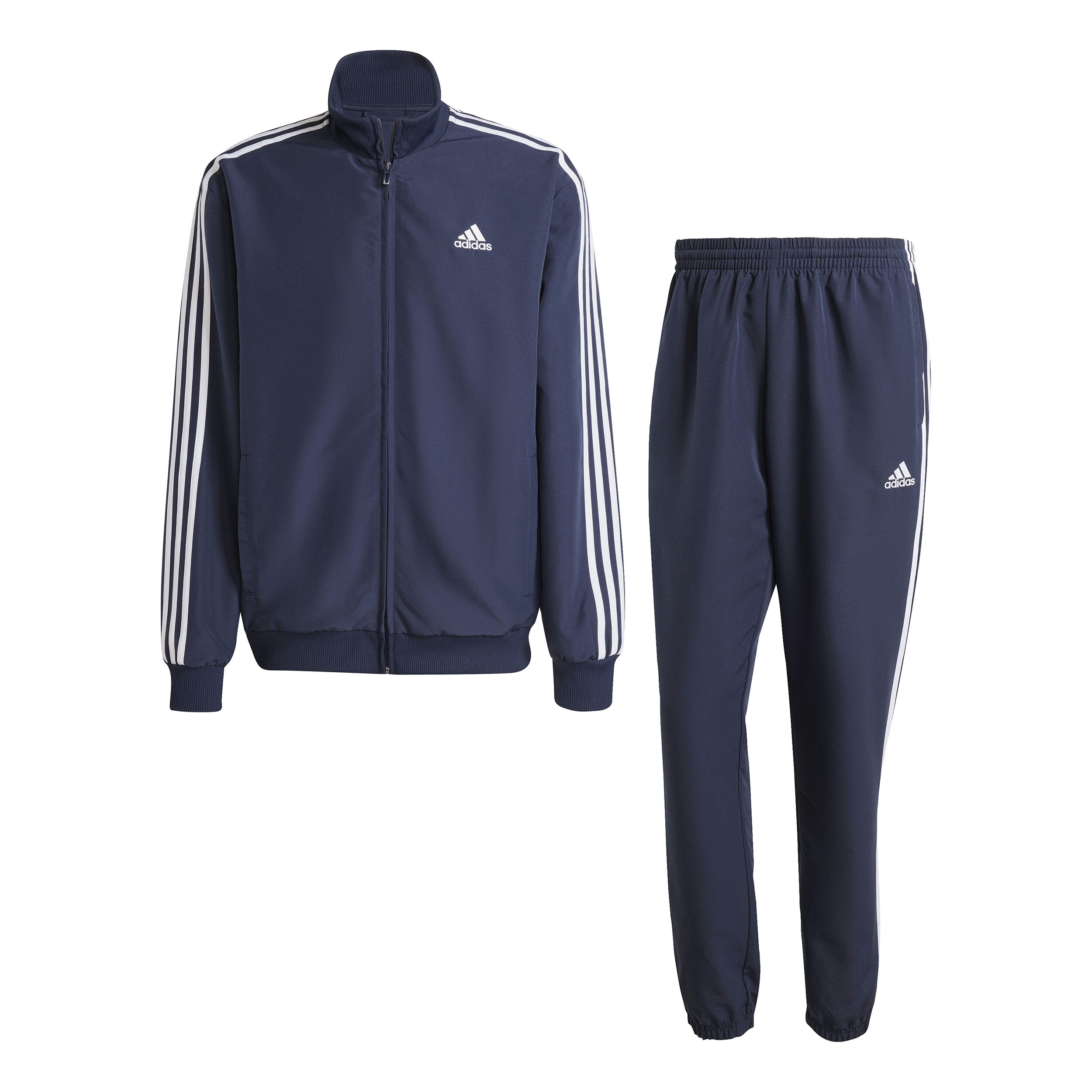 Adidas dark blue tracksuit discount