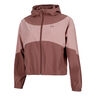 Rival Woven Zip Hoodie Women-Wine Red,Antique Pink