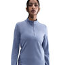Swift Half-Zip Longsleeve Running shirt Women-blue grey, silver