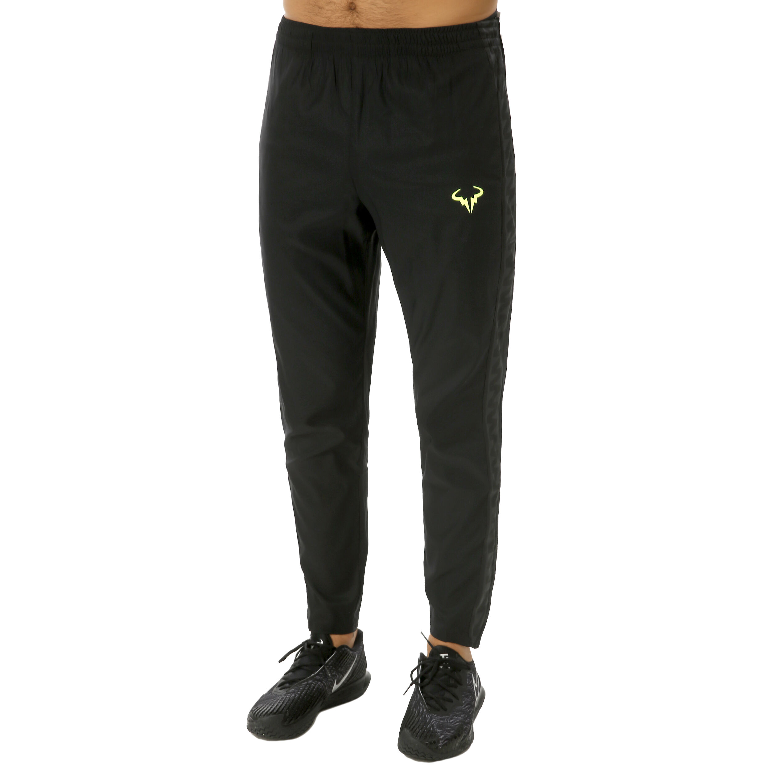 Rafael Nadal Court Training Pants Men Black Neon Yellow
