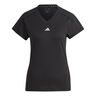 Essentials AEROREADY Train Minimal Branding V-Neck T-Shirt Women-Black