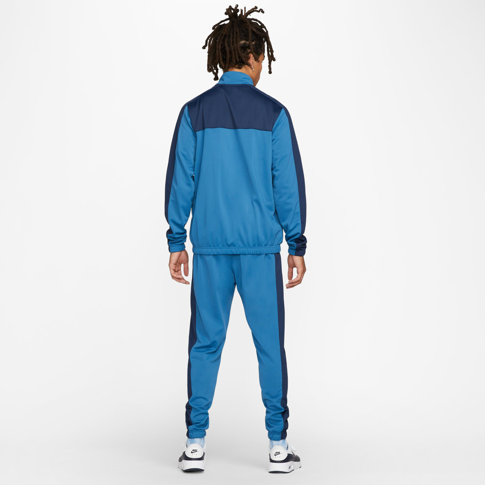 Blue nike poly tracksuit hotsell