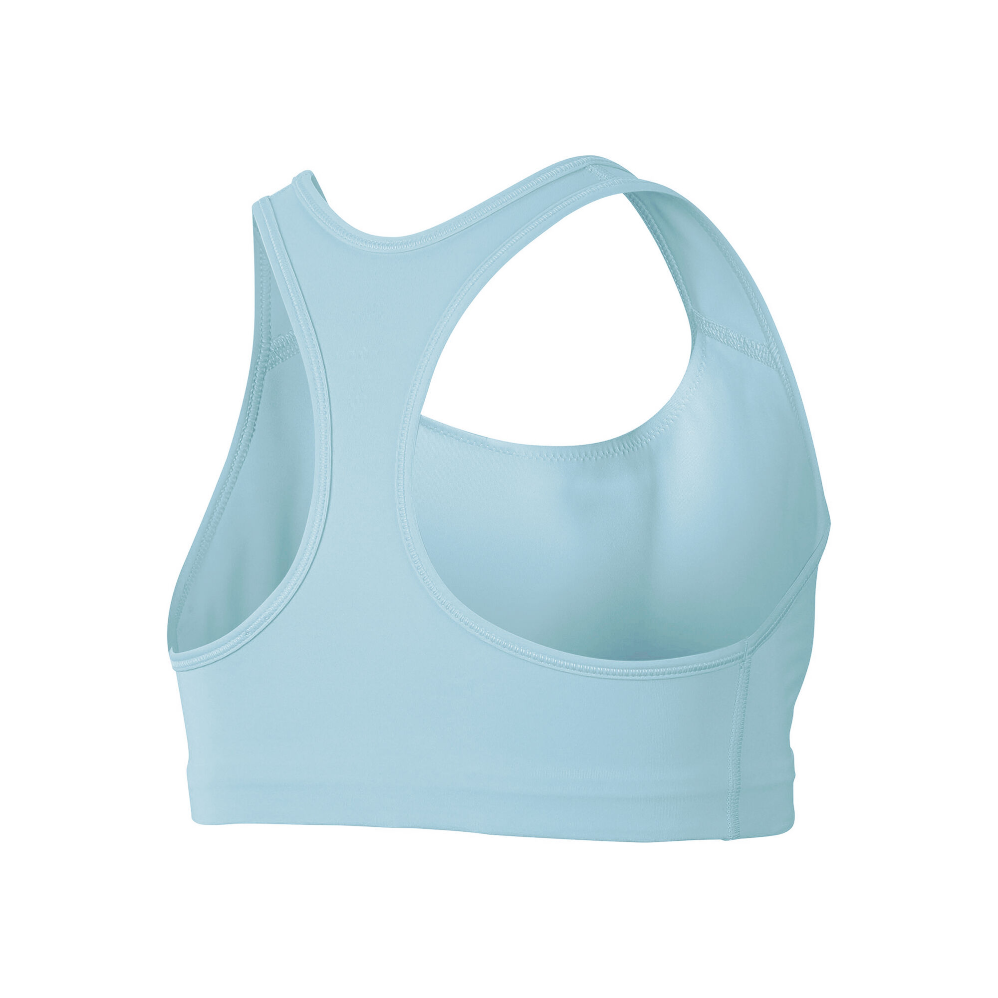 Nike Swoosh Non-Padded Sports Bra Light Armory Blue / White Find the  perfect balance of coverage and comfort in this non-padded Swoosh sports bra.  Light support gives you a gentle hold with