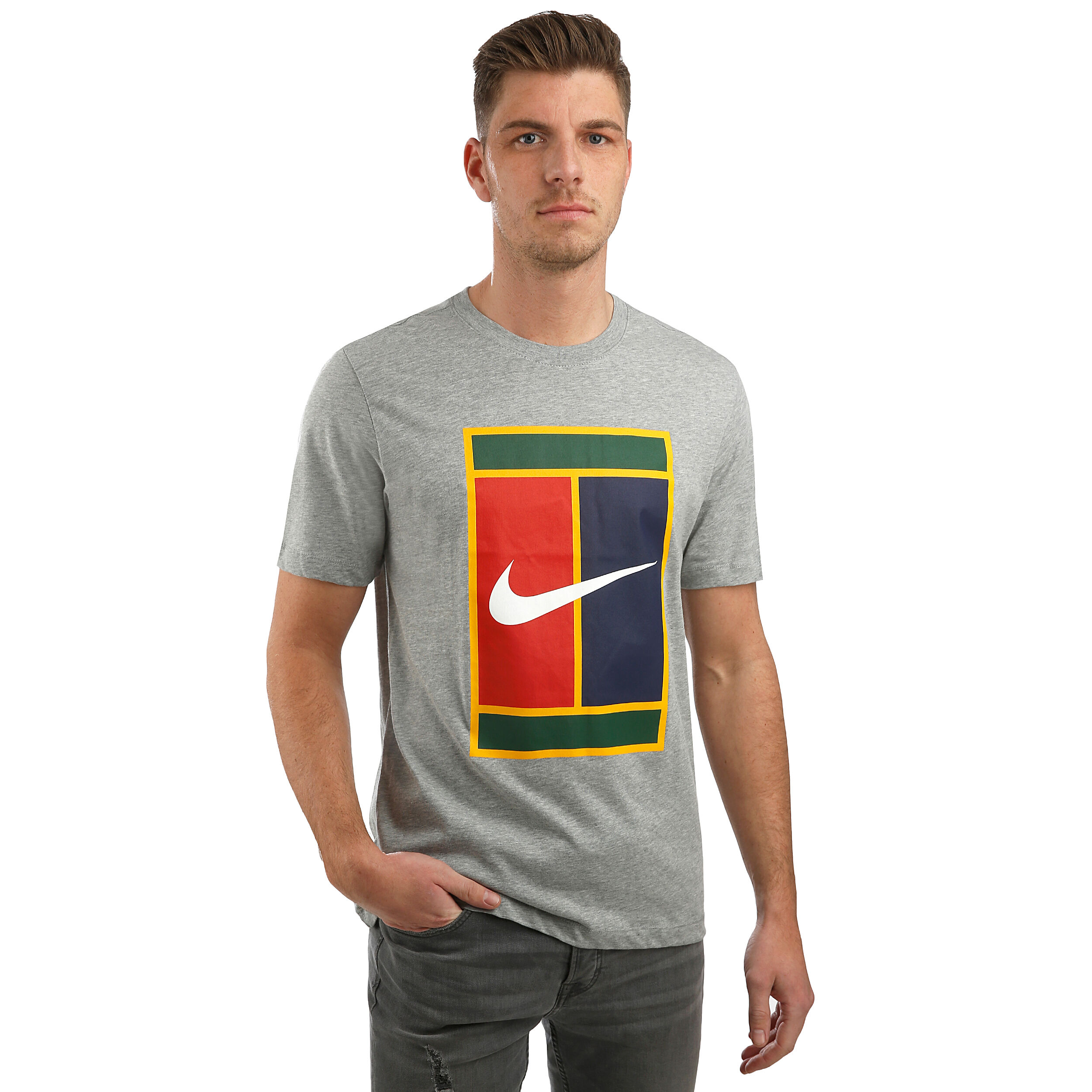 Nike court tennis heritage logo t shirt mens best sale