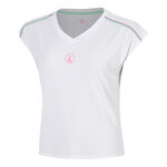 Quiet Please Tennis apparel Quiet Please Volley T-Shirt Women - white, pink