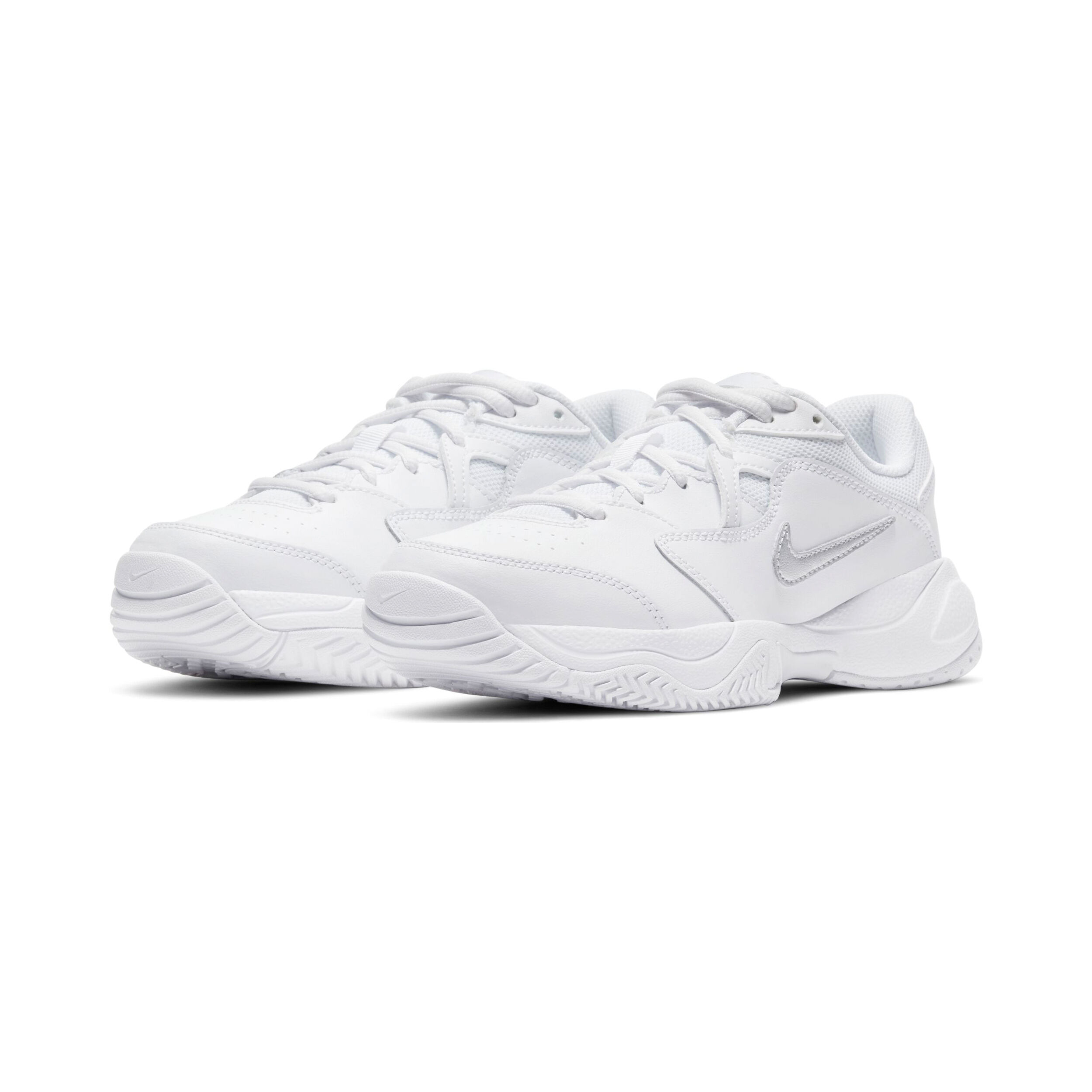 Women's court lite 2 tennis shoe white/metallic silver-white store