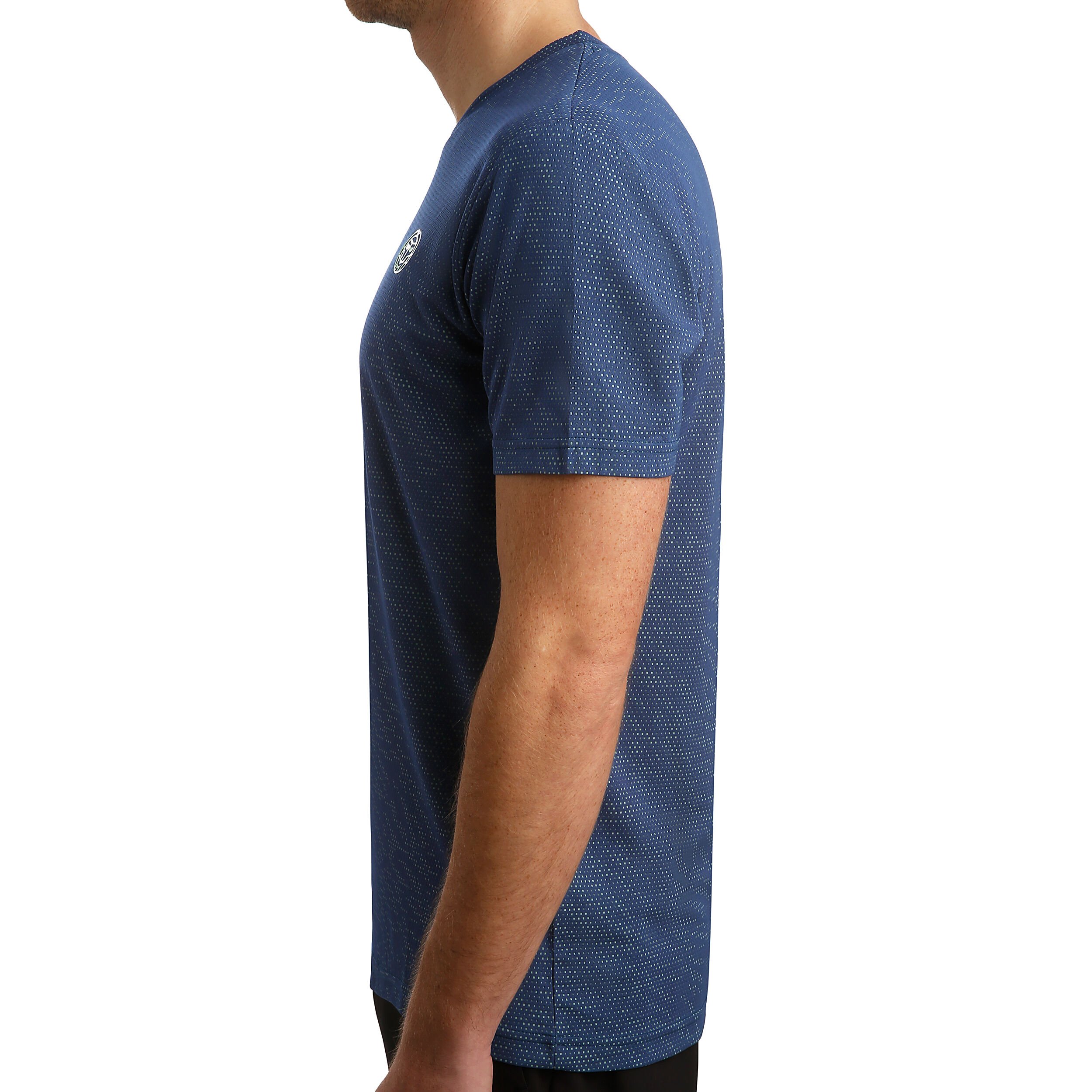 Sunil Tech V-Neck Tee BIDI BADU Herren Tennis Tshirt V-Ausschnitt FA18 darkblue/blue/neongreen
