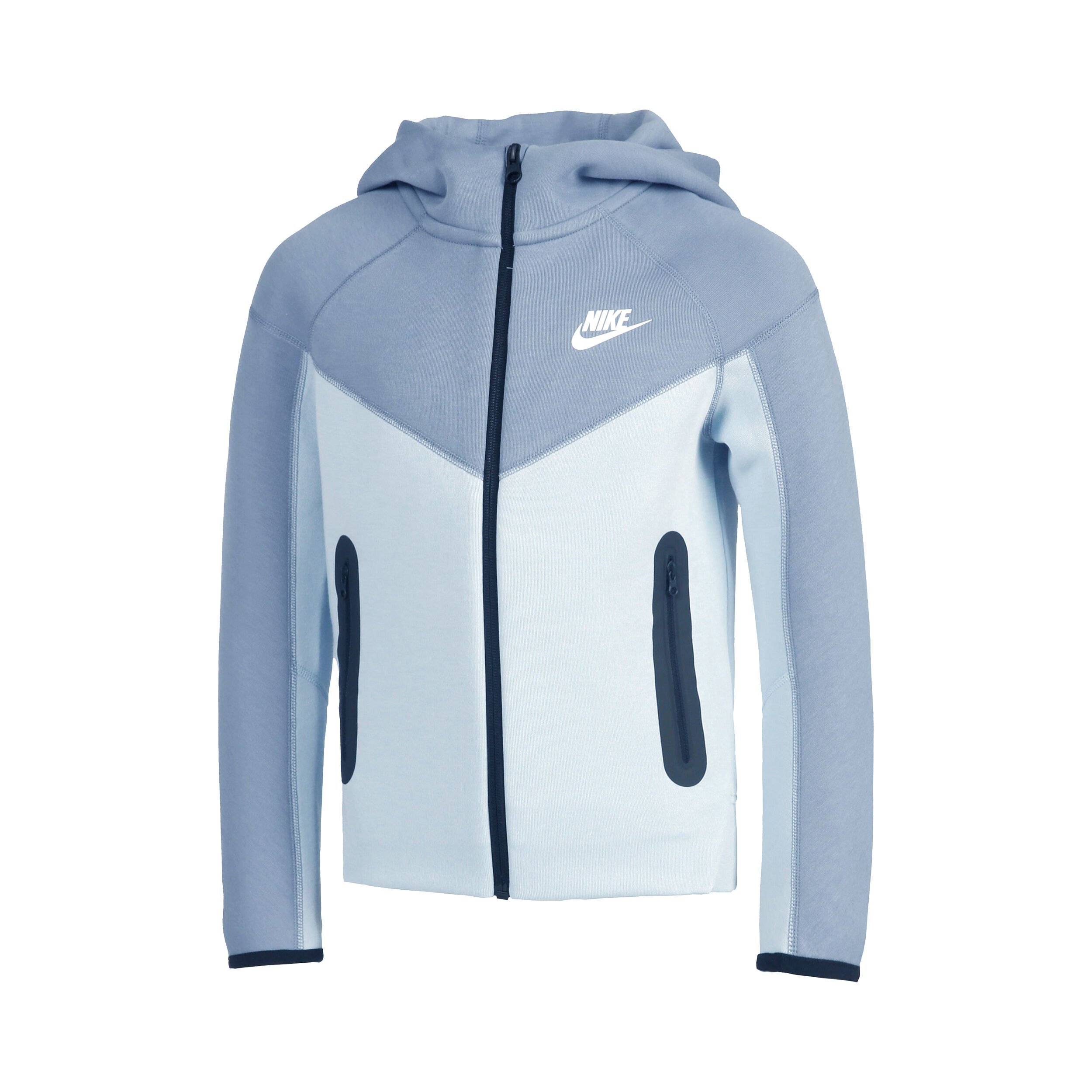 Nike Tech Fleece Full-Zip Hoodie Boys Light Blue, Grey | Tennis-Point