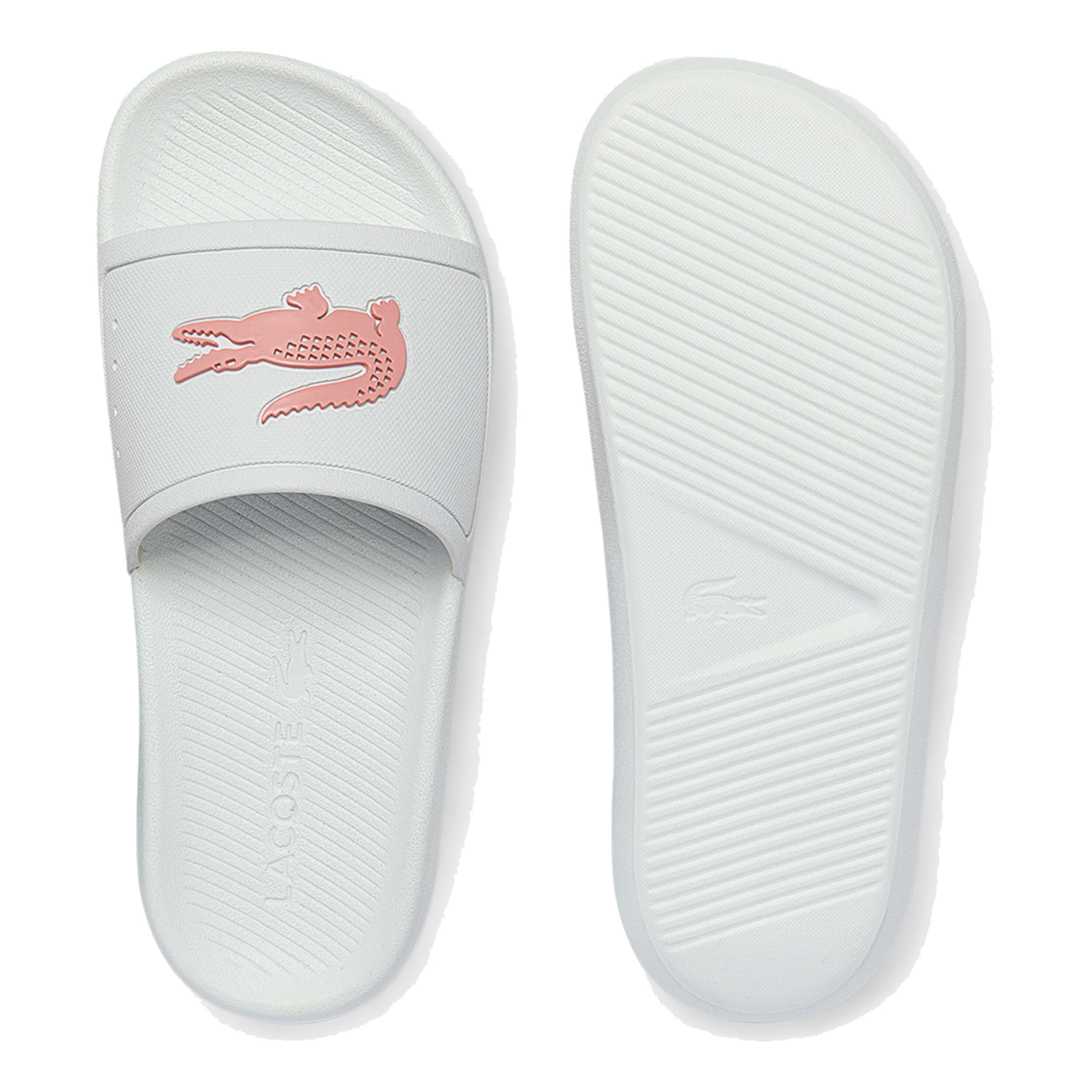 Lacoste on sale sliders pink