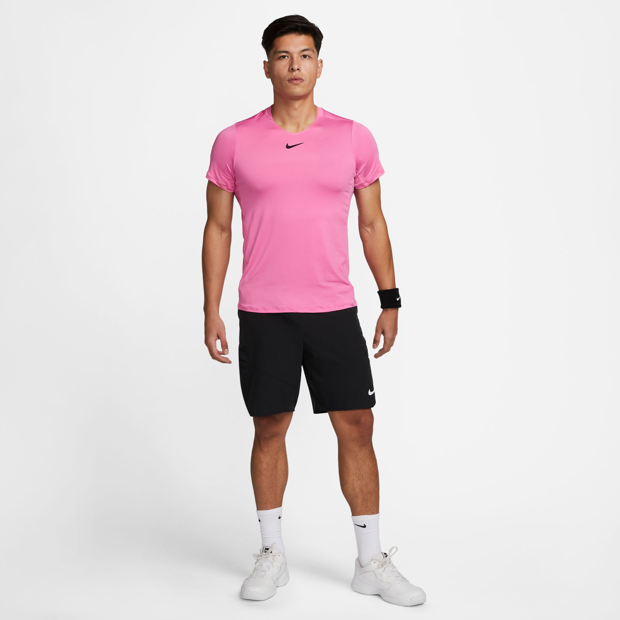 Mens pink dri fit shirt sales