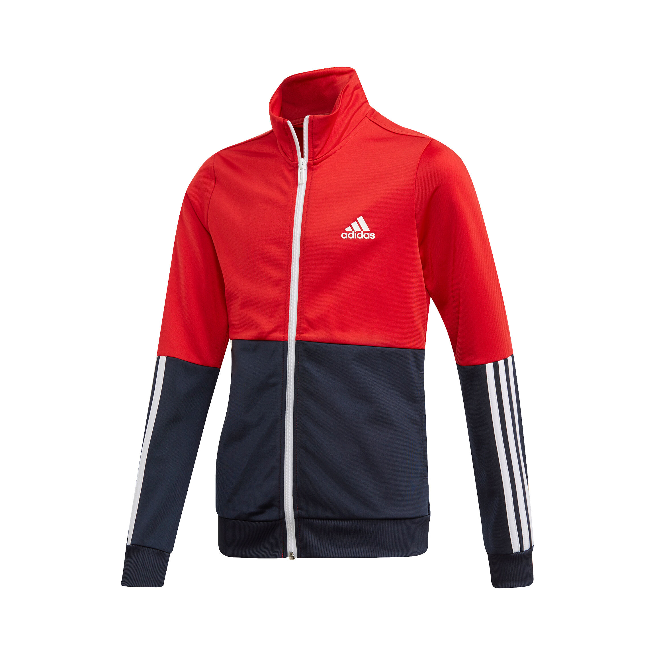 Girls red hotsell adidas tracksuit