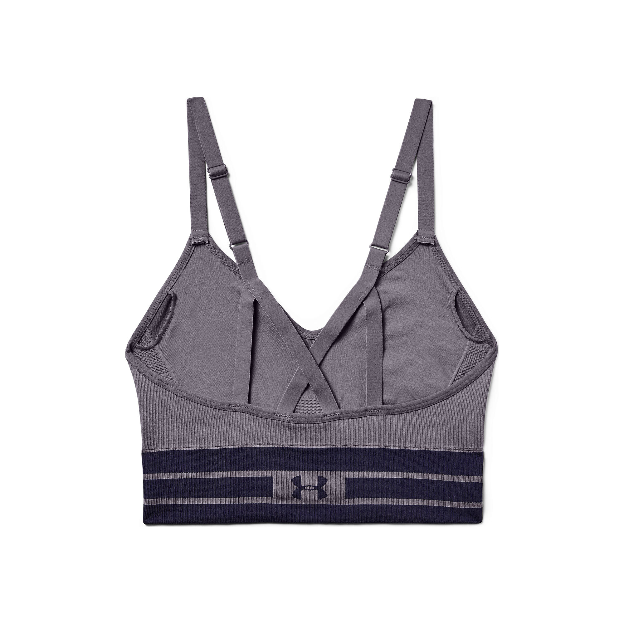 Buy Under Armour Seamless Longline Sports Bras Women Lilac, Grey online