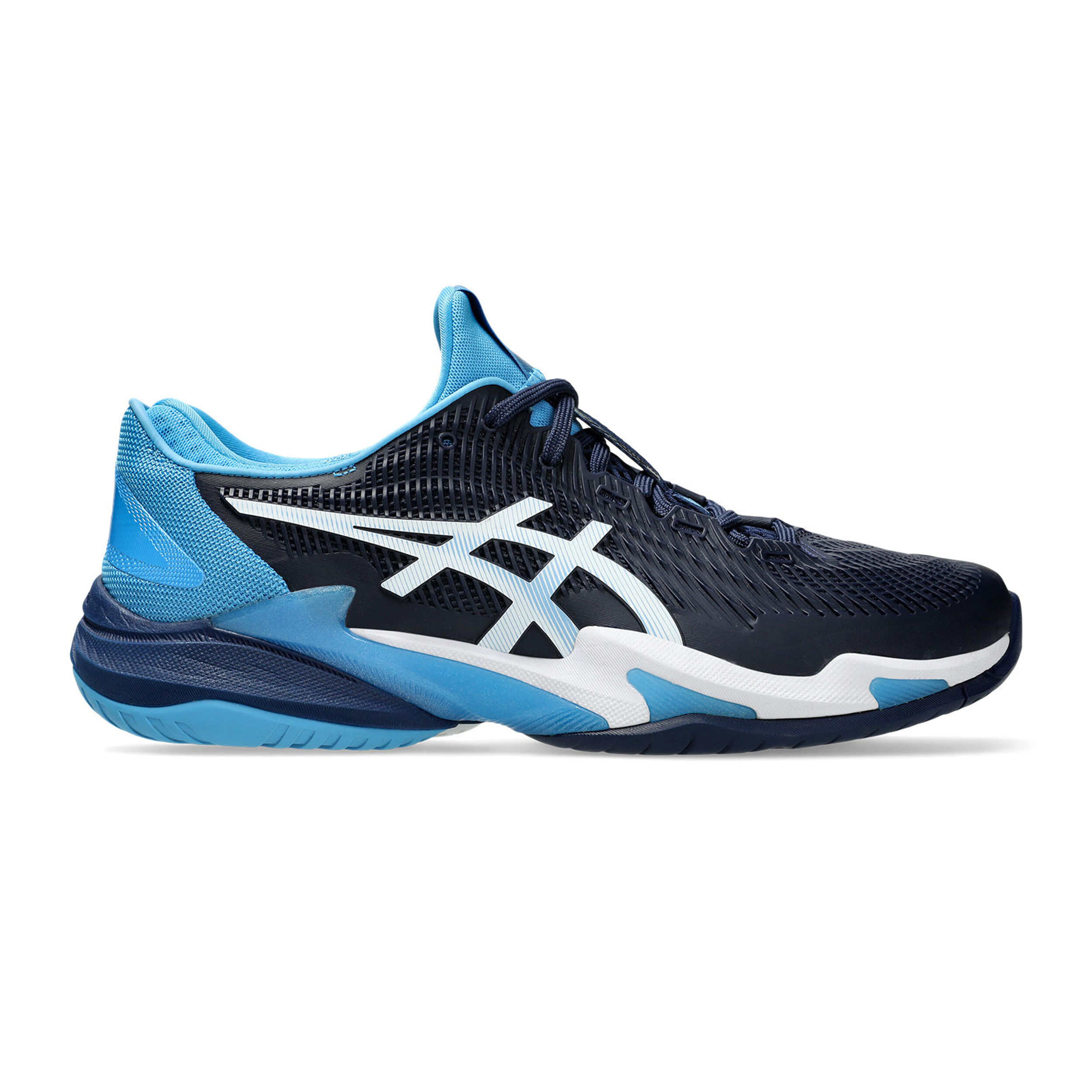 Buy ASICS Court FF 3 Novak All Court Shoe Men Dark Blue Turquoise online Tennis Point COM