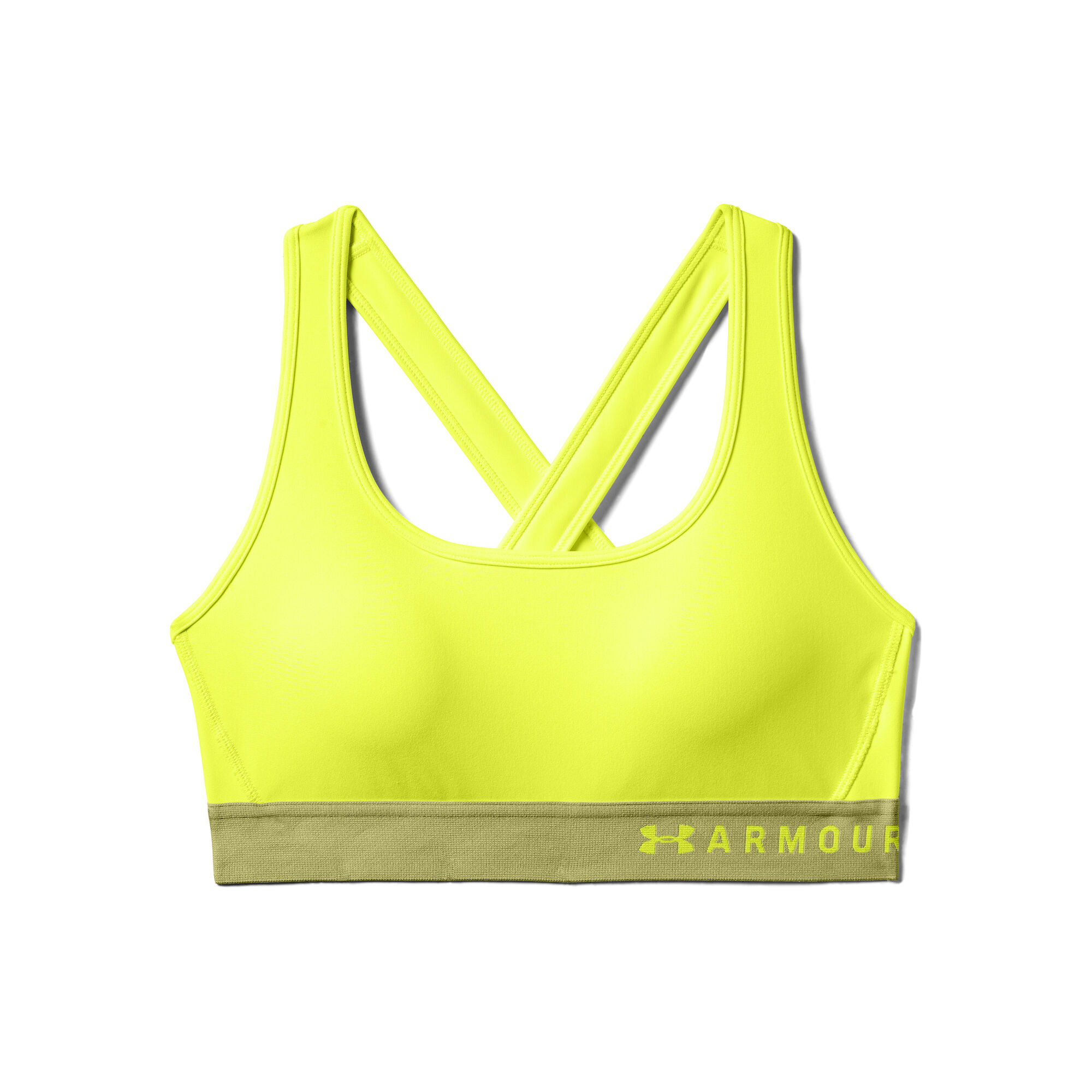 Buy Under Armour Mid Crossback Sports Bras Women Neon Yellow, Olive online