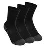 Performance Tech Crew Sports Socks 3 Pack-Black
