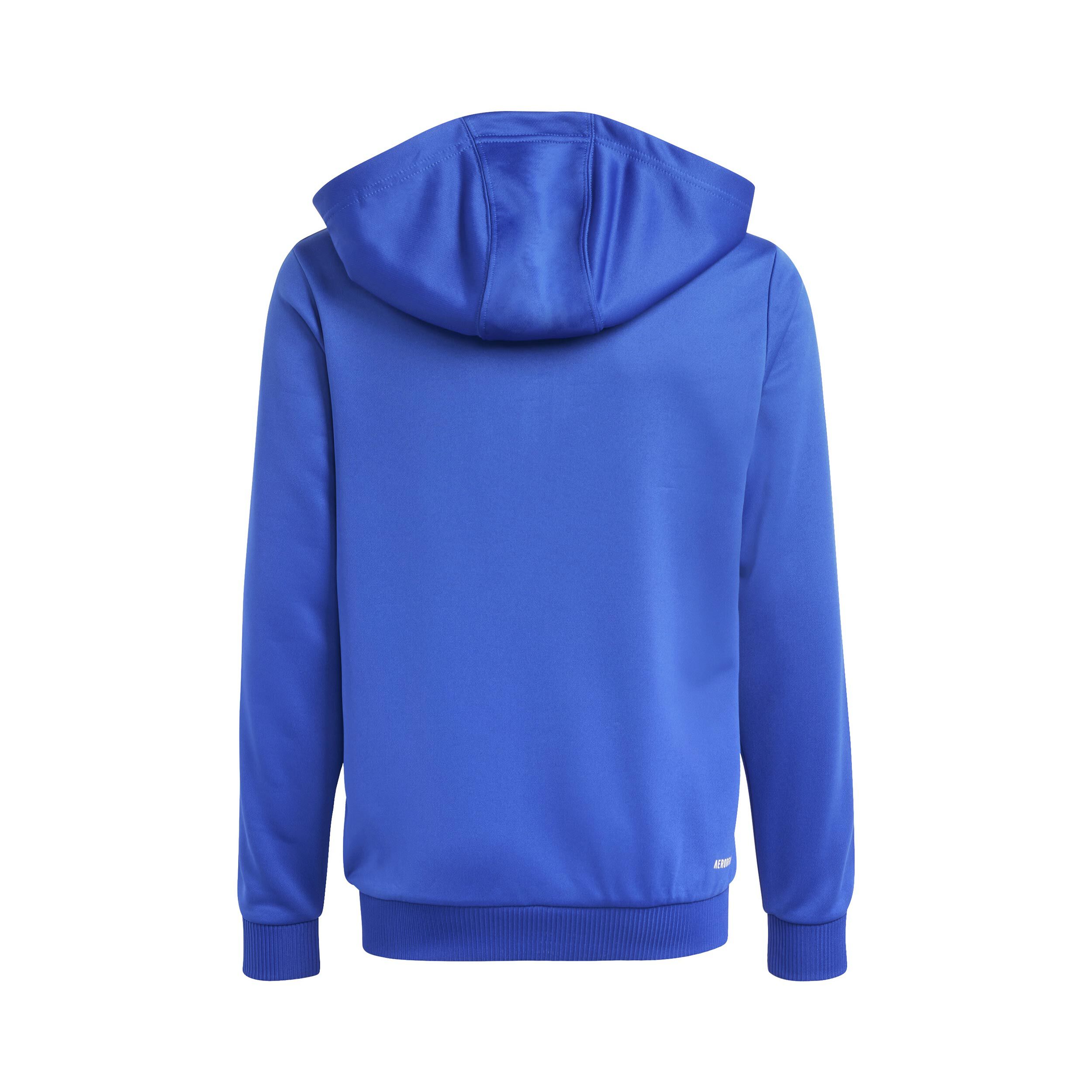 Training Essentials 3 Stripes Zip Hoodie Kids Blue White