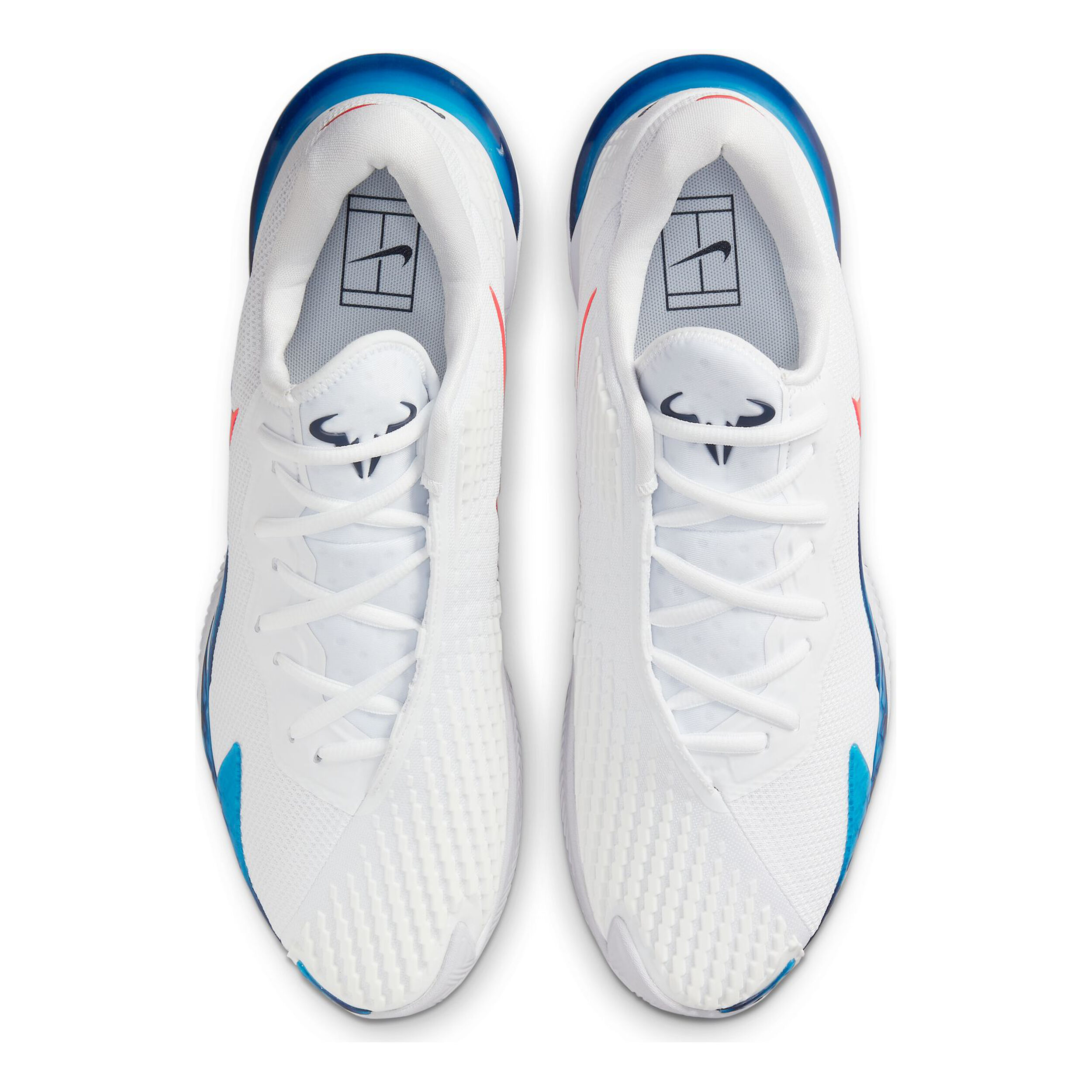 Rafael Nadal Air Zoom Vapor Cage 4 Clay Court Shoe Men White Blue