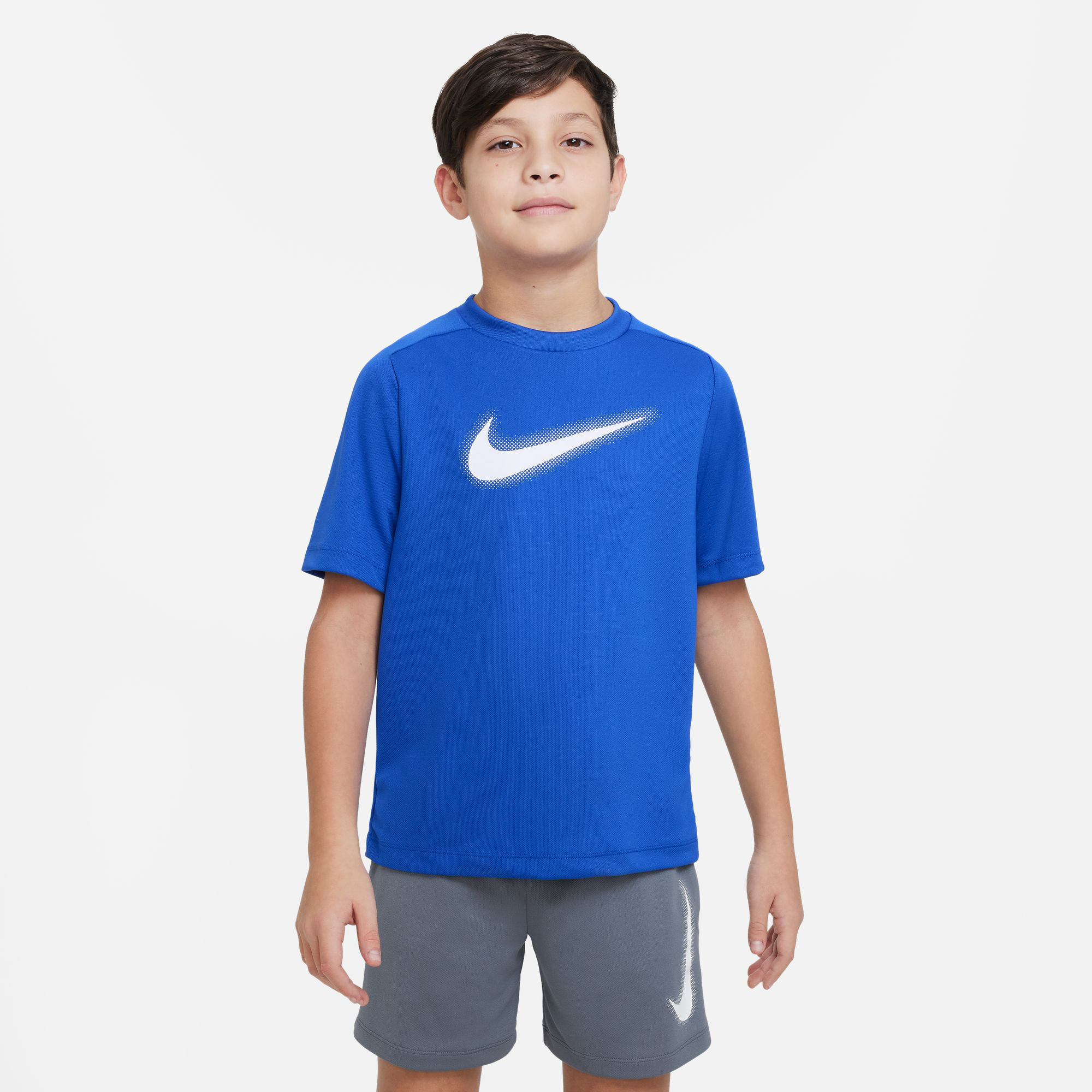 Blauw sale nike shirt