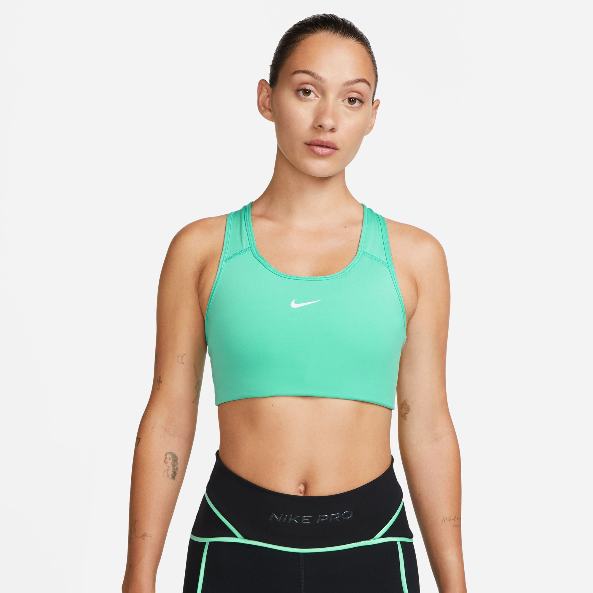 Buy Nike Black Medium Swoosh Support Padded Vest With Built In Sports Bra  from Next Poland