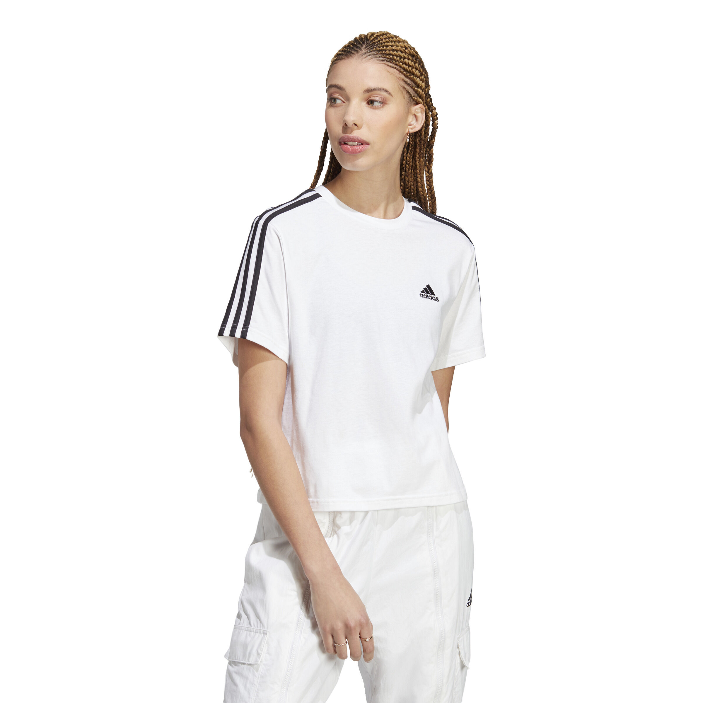 Womens adidas crop t shirt hot sale