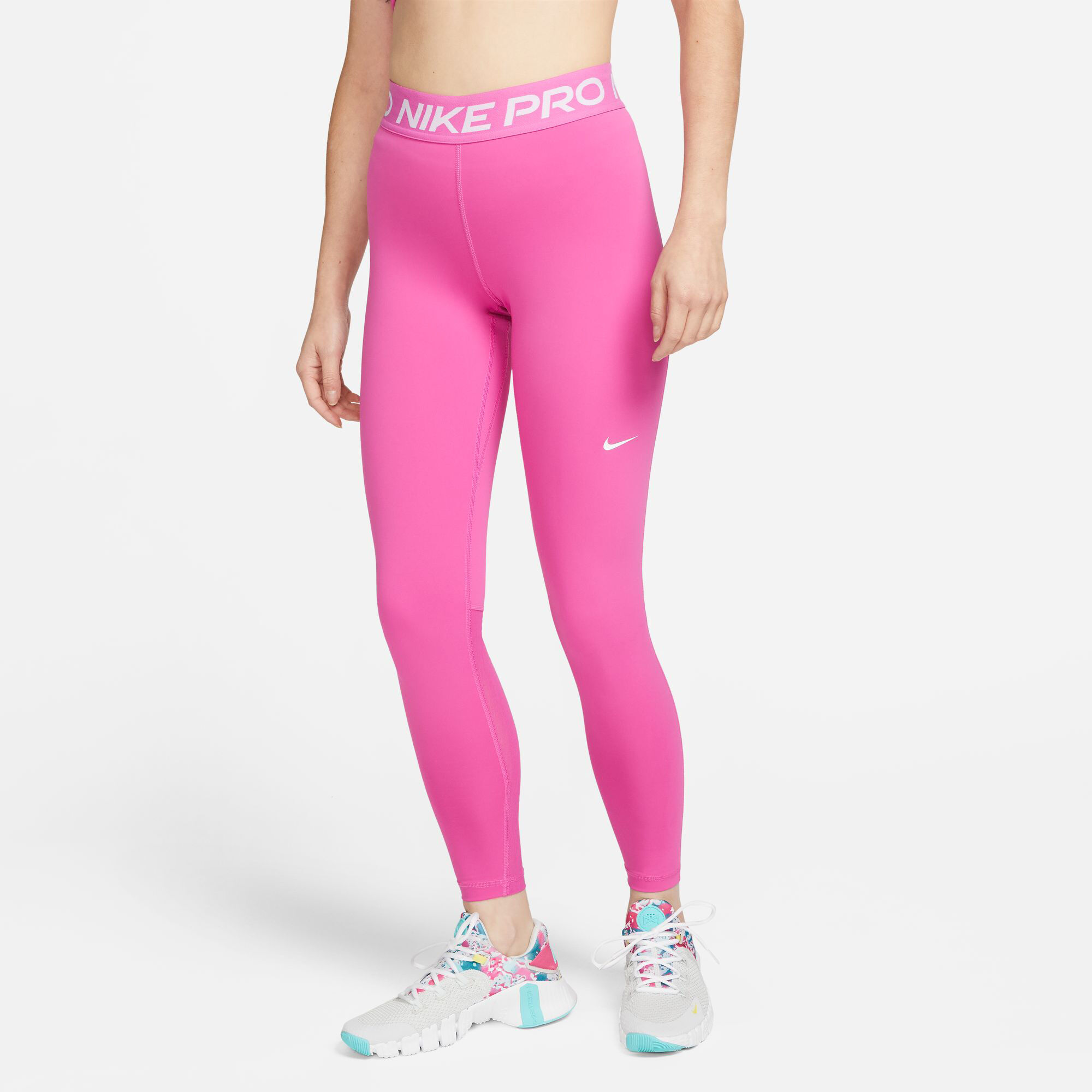 Womens pink nike leggings clearance