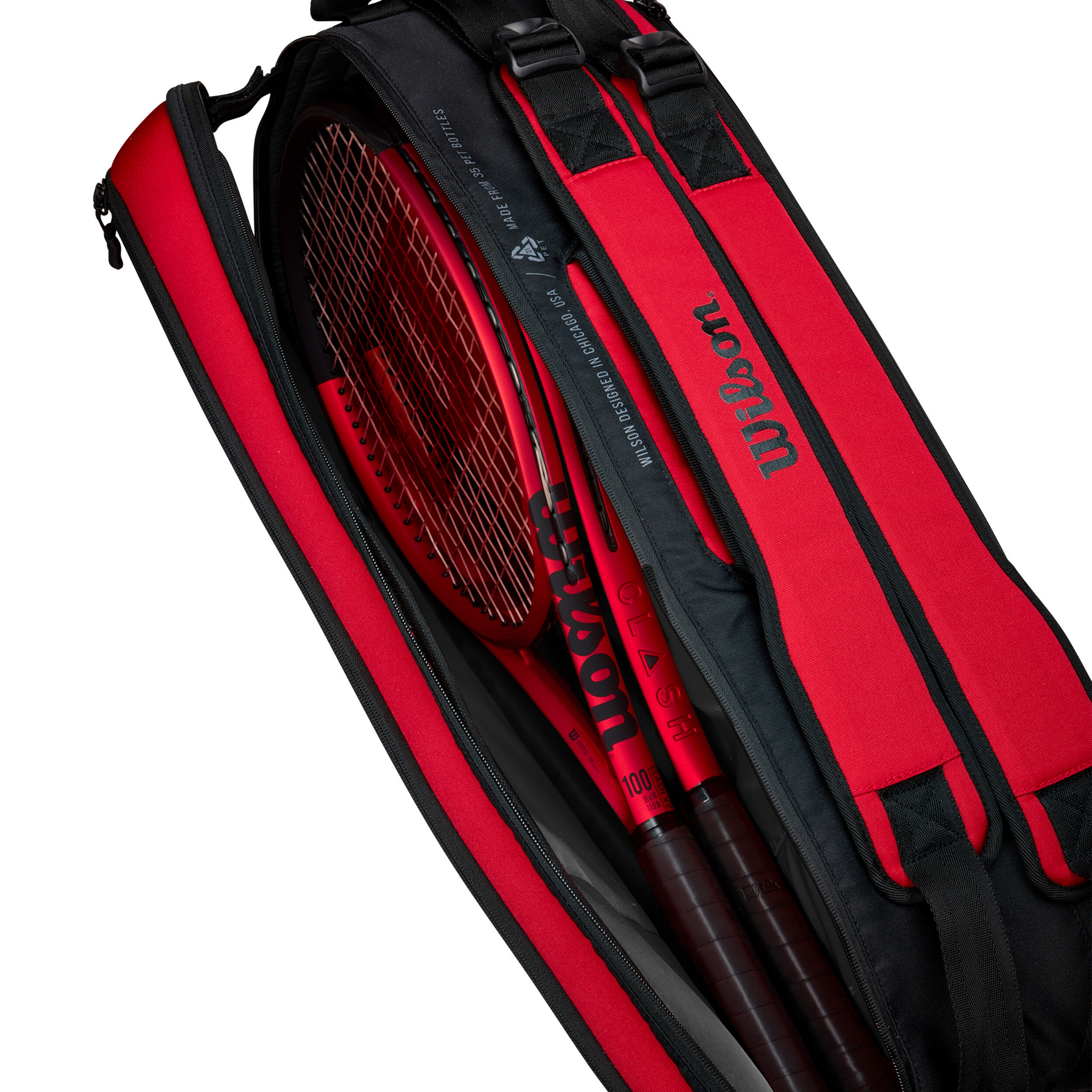 Clash Super Tour Racket Bag 6 Pack Red