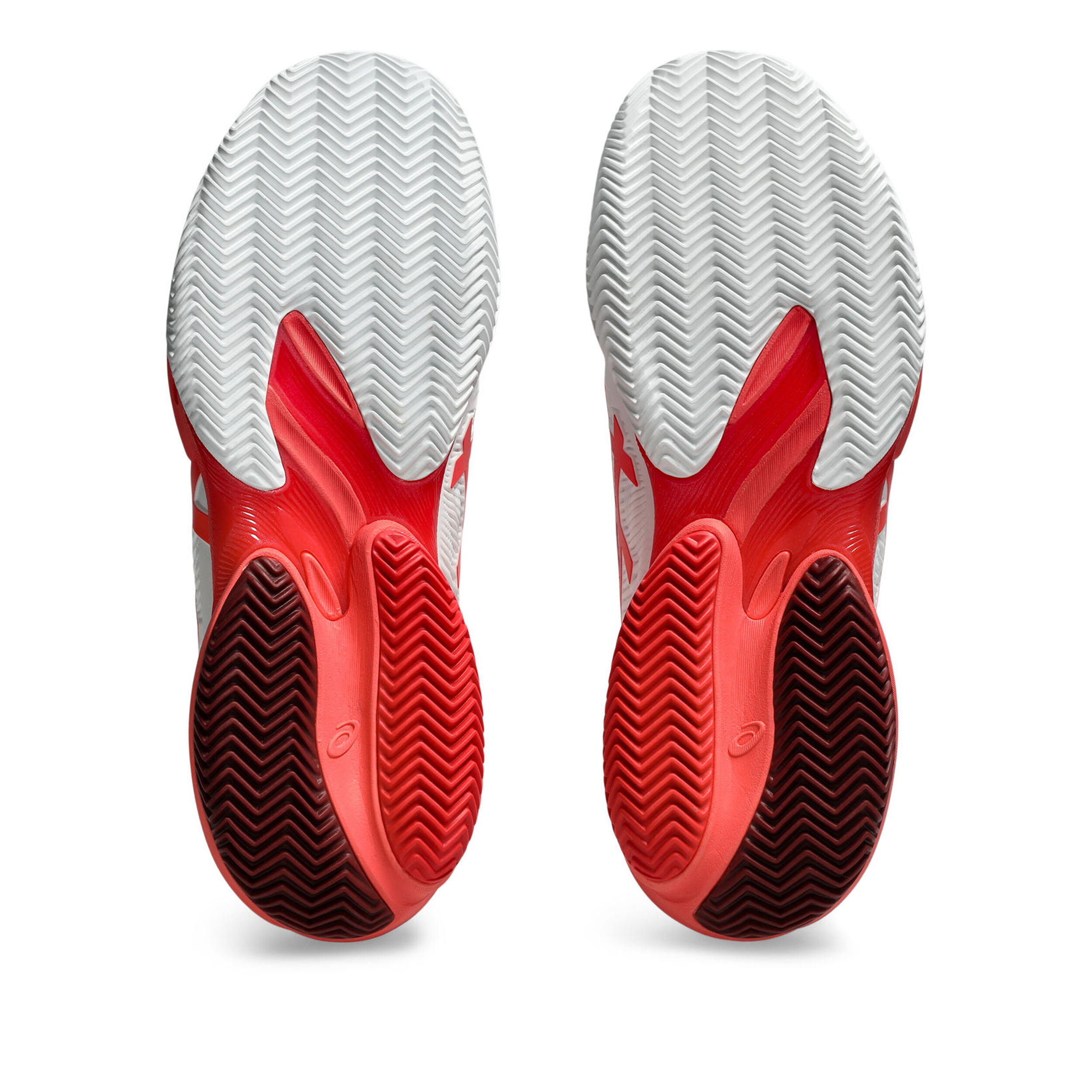 ASICS Court FF 3 Novak Clay Court Shoe Men White, Coral | Tennis-Point