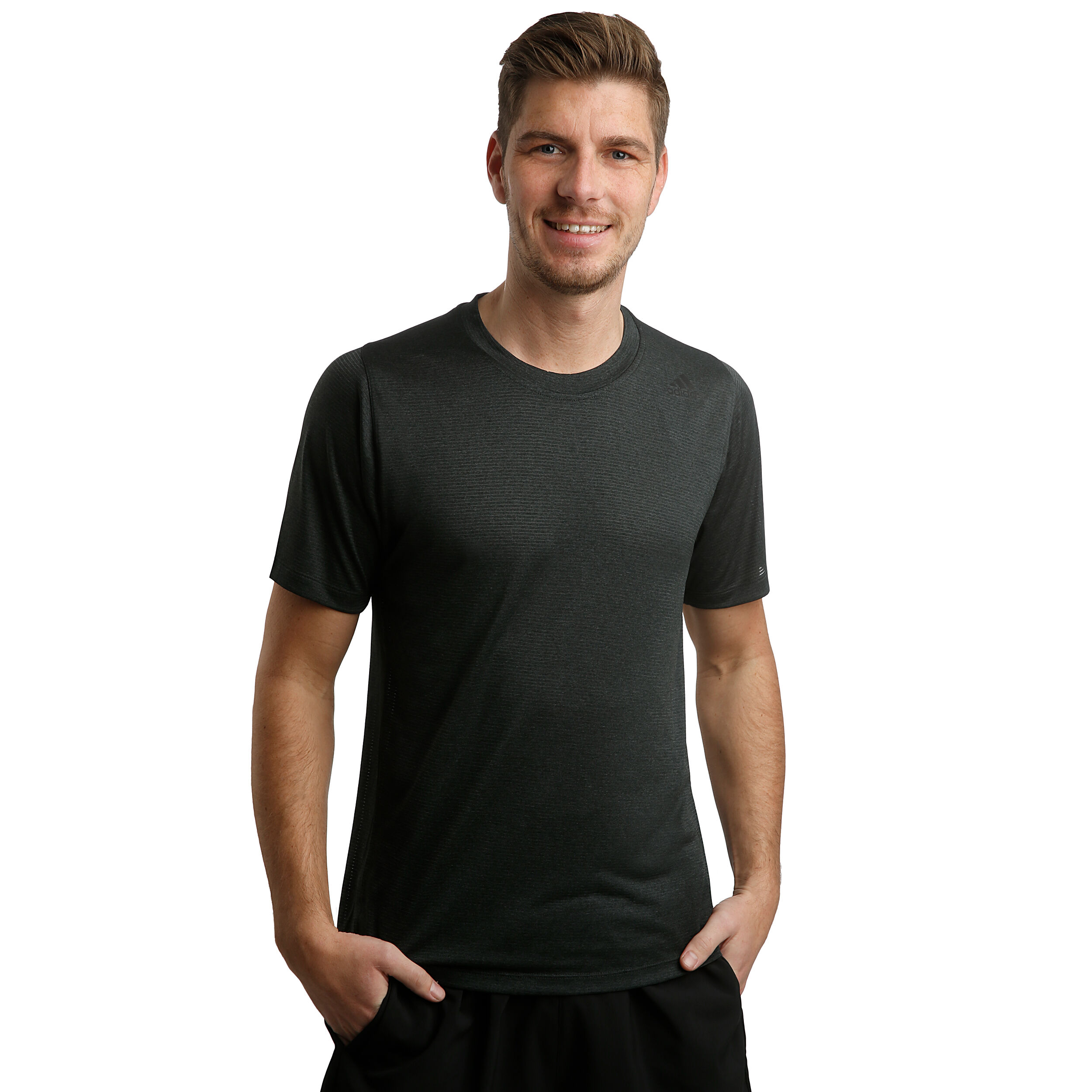 Freelift Tech Fitted Climacool T Shirt Men Dark Grey White