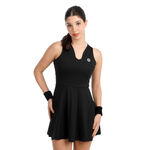 BIDI BADU Tennis apparel BIDI BADU Crew V-Neck Dress Women-black