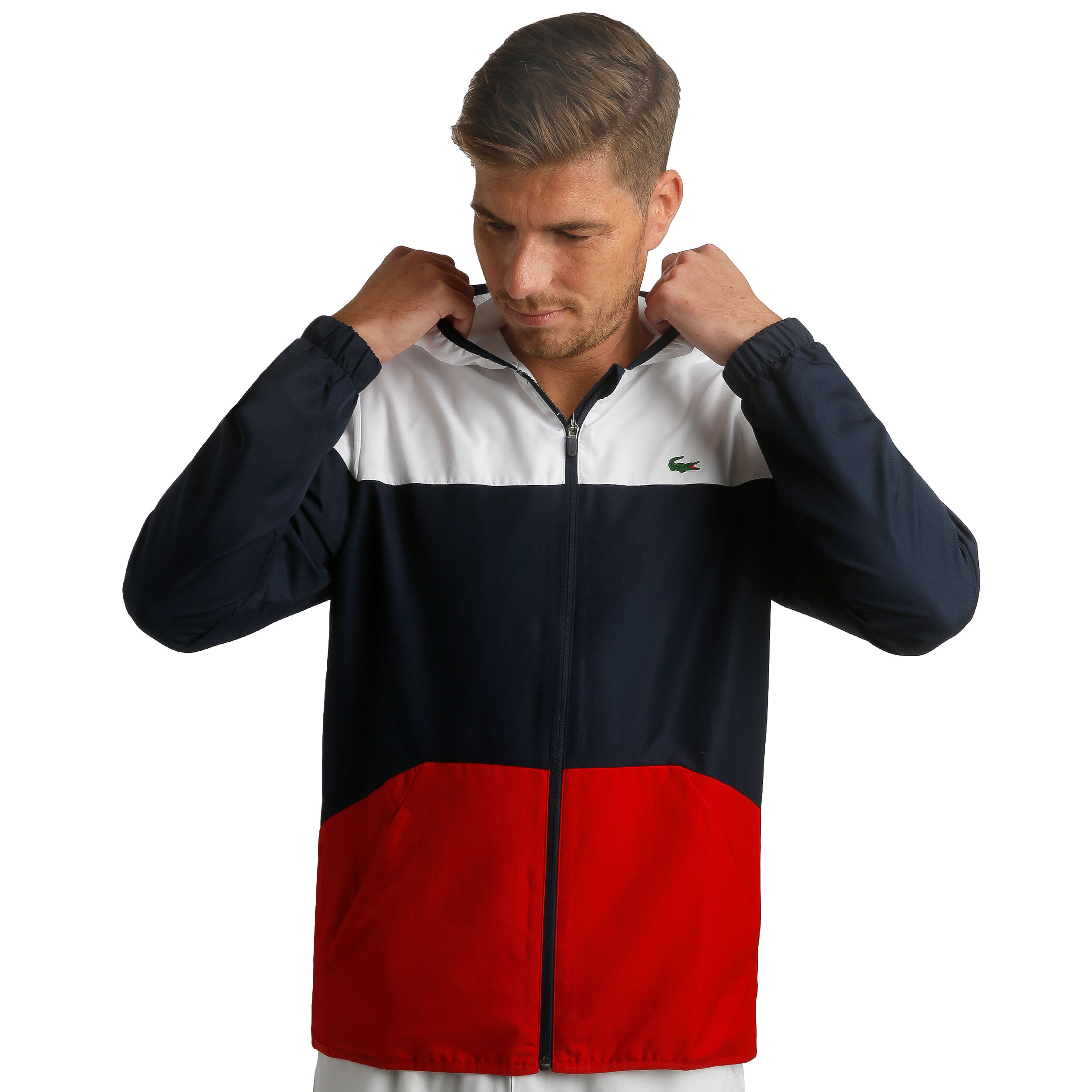 Veste lacoste bleu et noir outlet