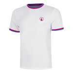 Quiet Please Tennis apparel Quiet Please Break Ringer T-Shirt Men-white, berry