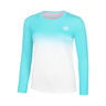 Crew Gradiant Long Sleeve Girls-Turquoise,White