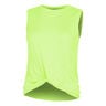 Twist Front Tank Top Women-Neon Green