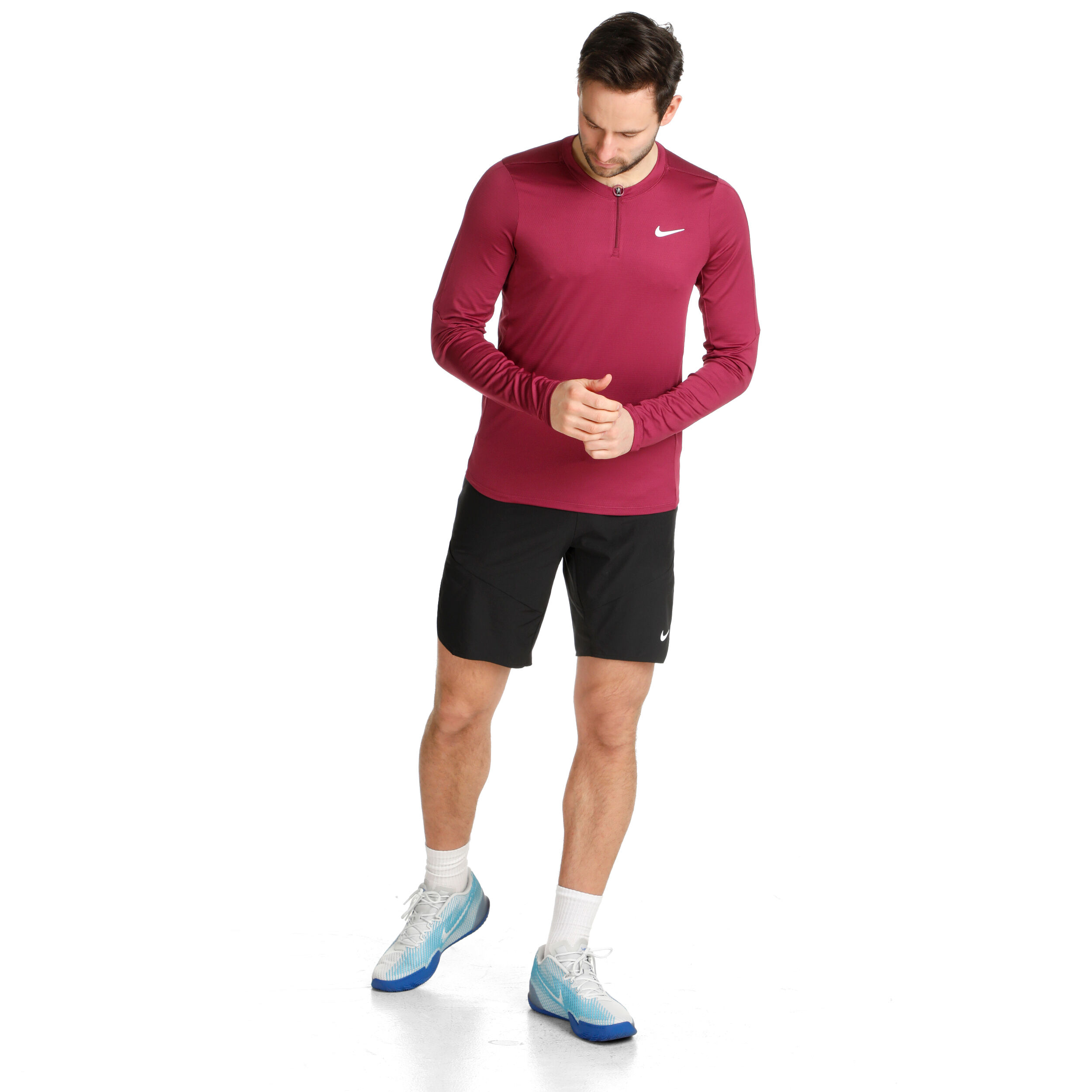 Nike burgundy half zip outlet