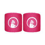 Quiet Please Tennis apparel Quiet Please Short Wristband 2 Pack-Pink