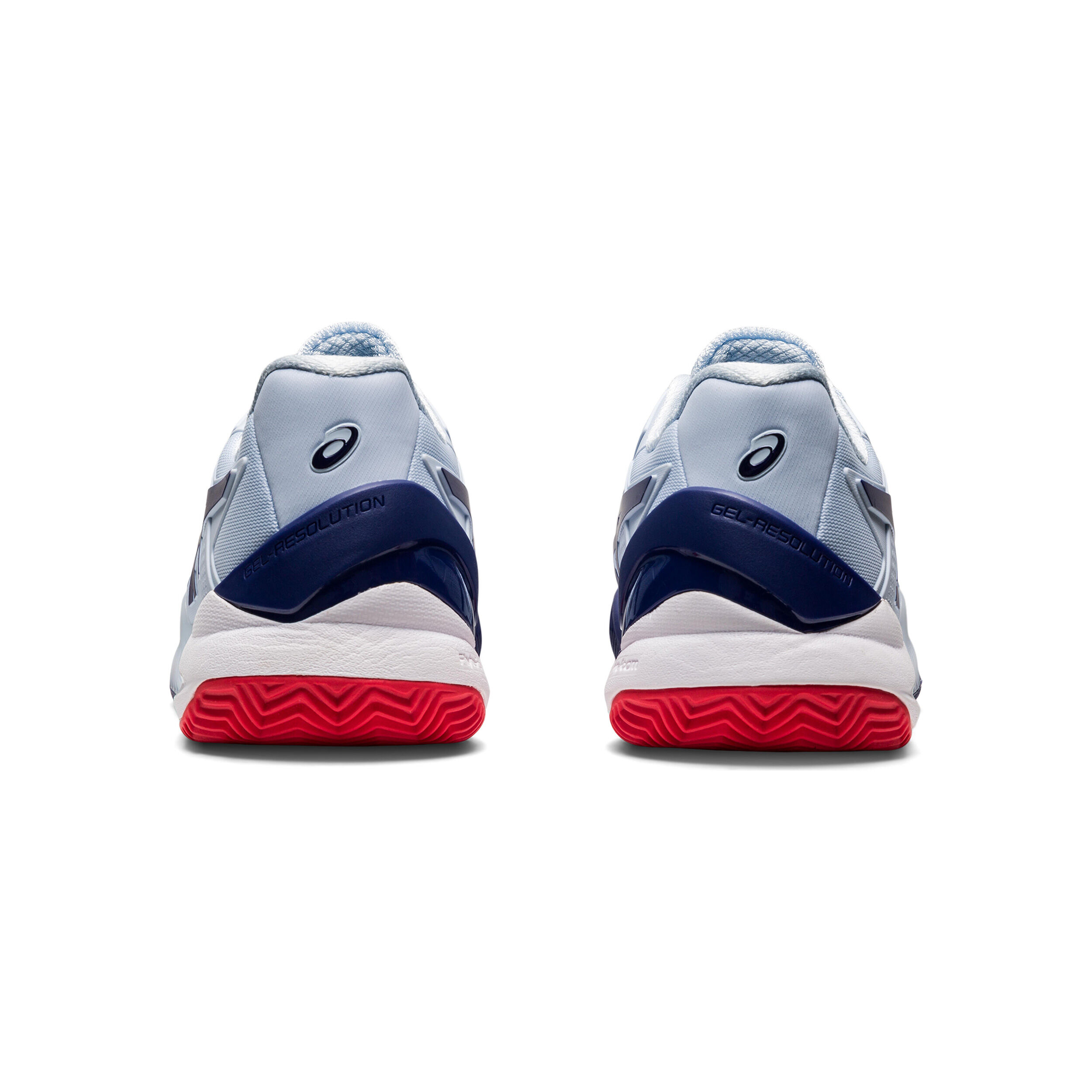 Asics gel resolution 6 blue/white/red women's shoes store