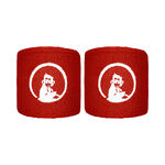 Quiet Please Tennis apparel Quiet Please Short Wristband - 2 Pack Unisex-red, white