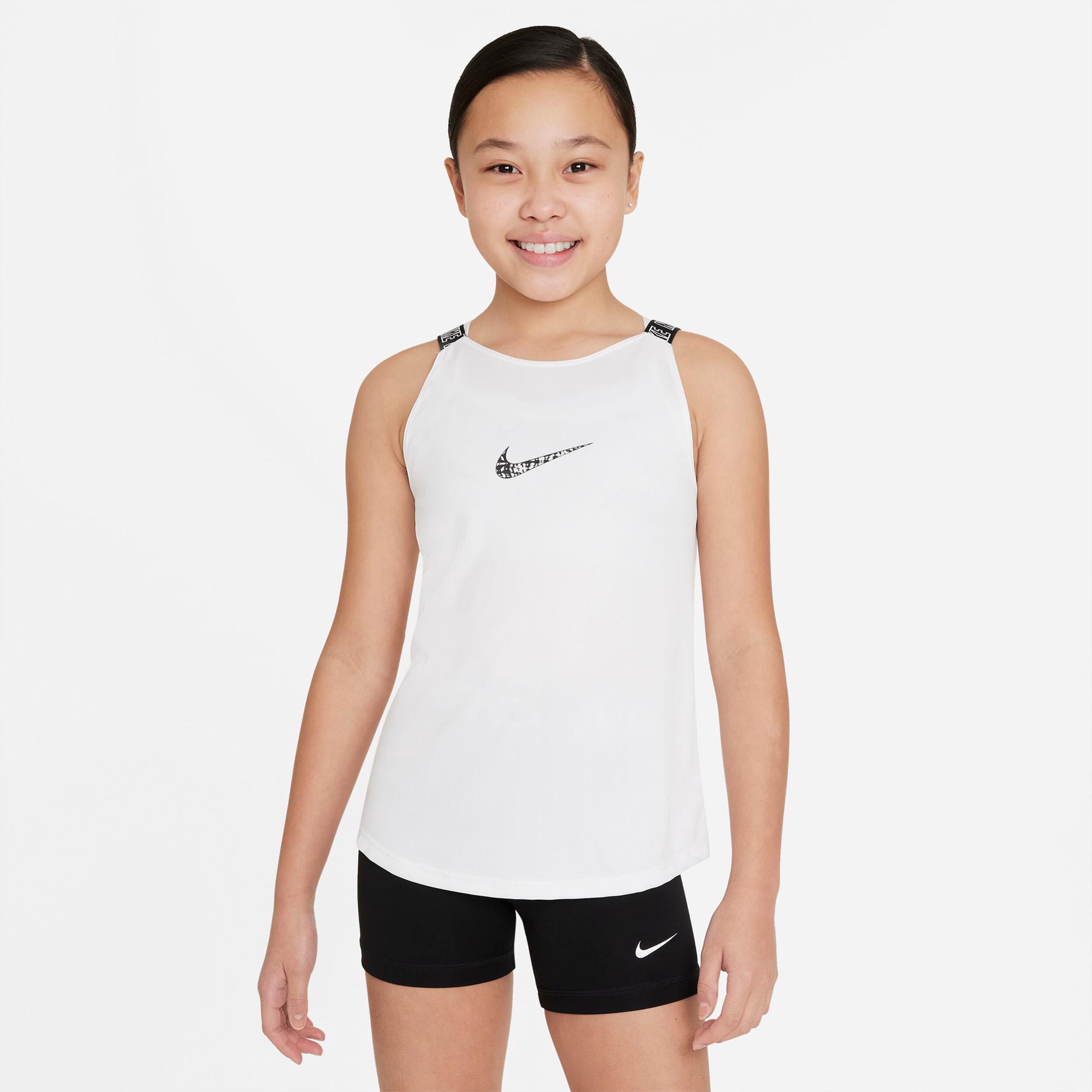 Dri Fit Elastika Tank Top Girls White Black