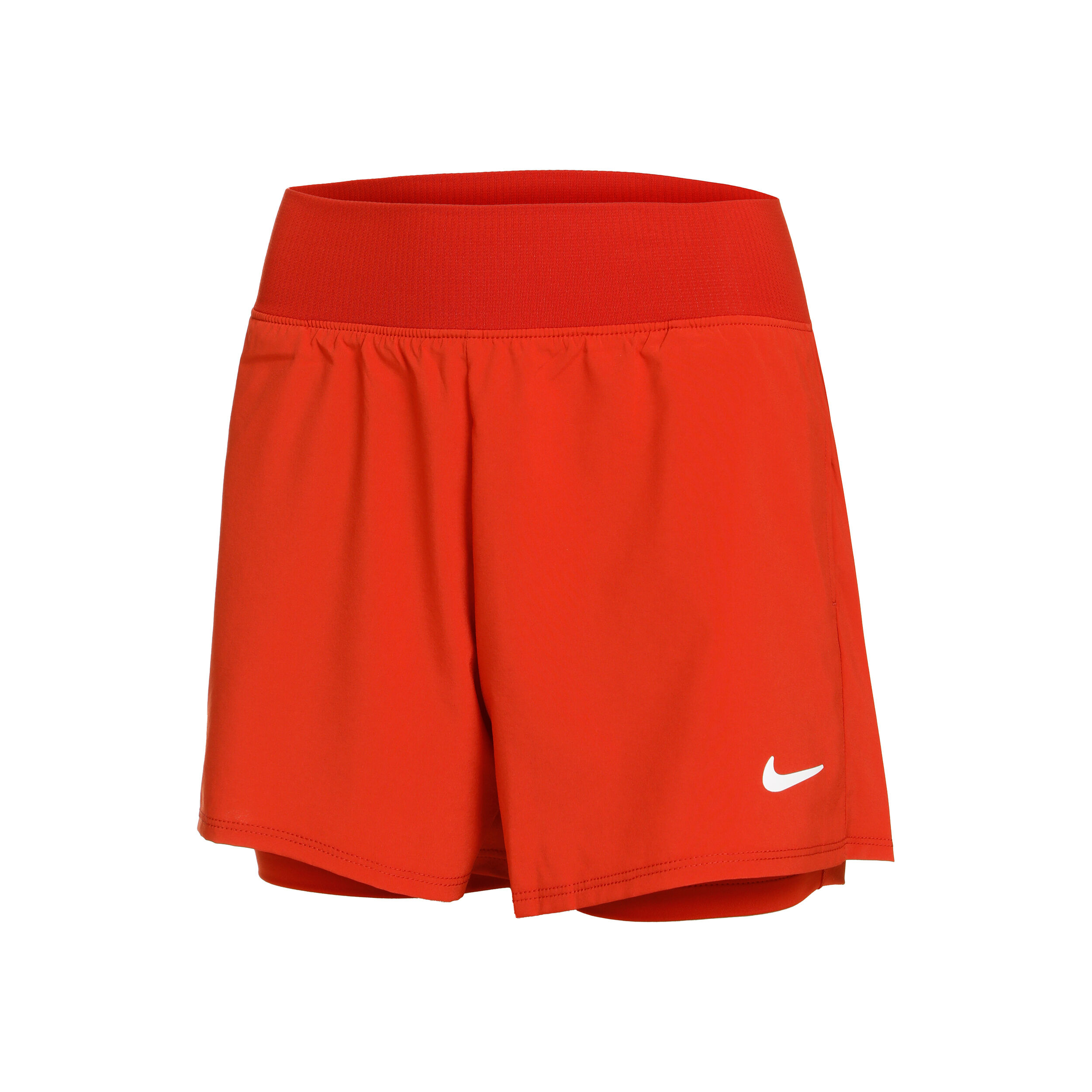 All red top nike shorts womens
