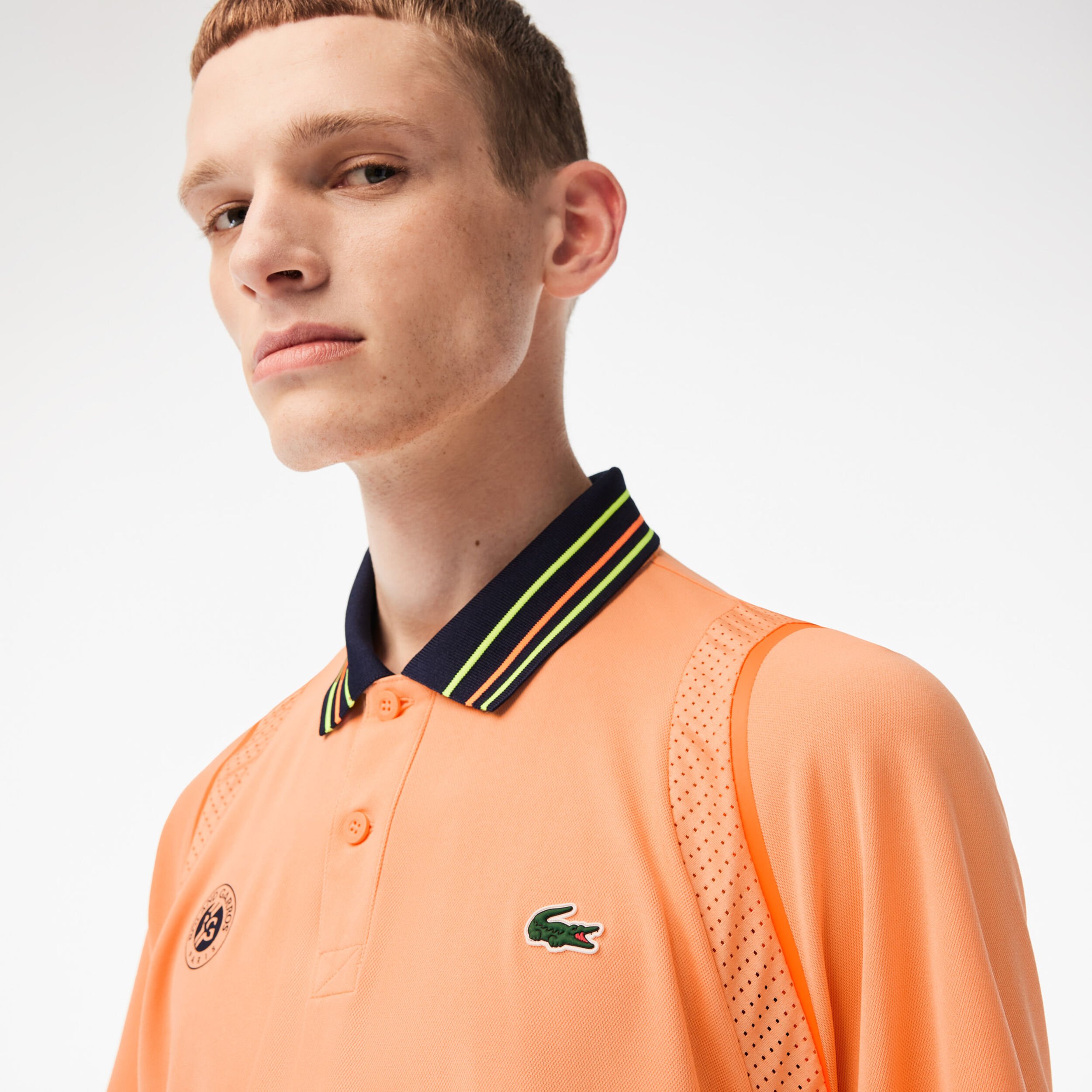 Orange polo shirt lacoste deals