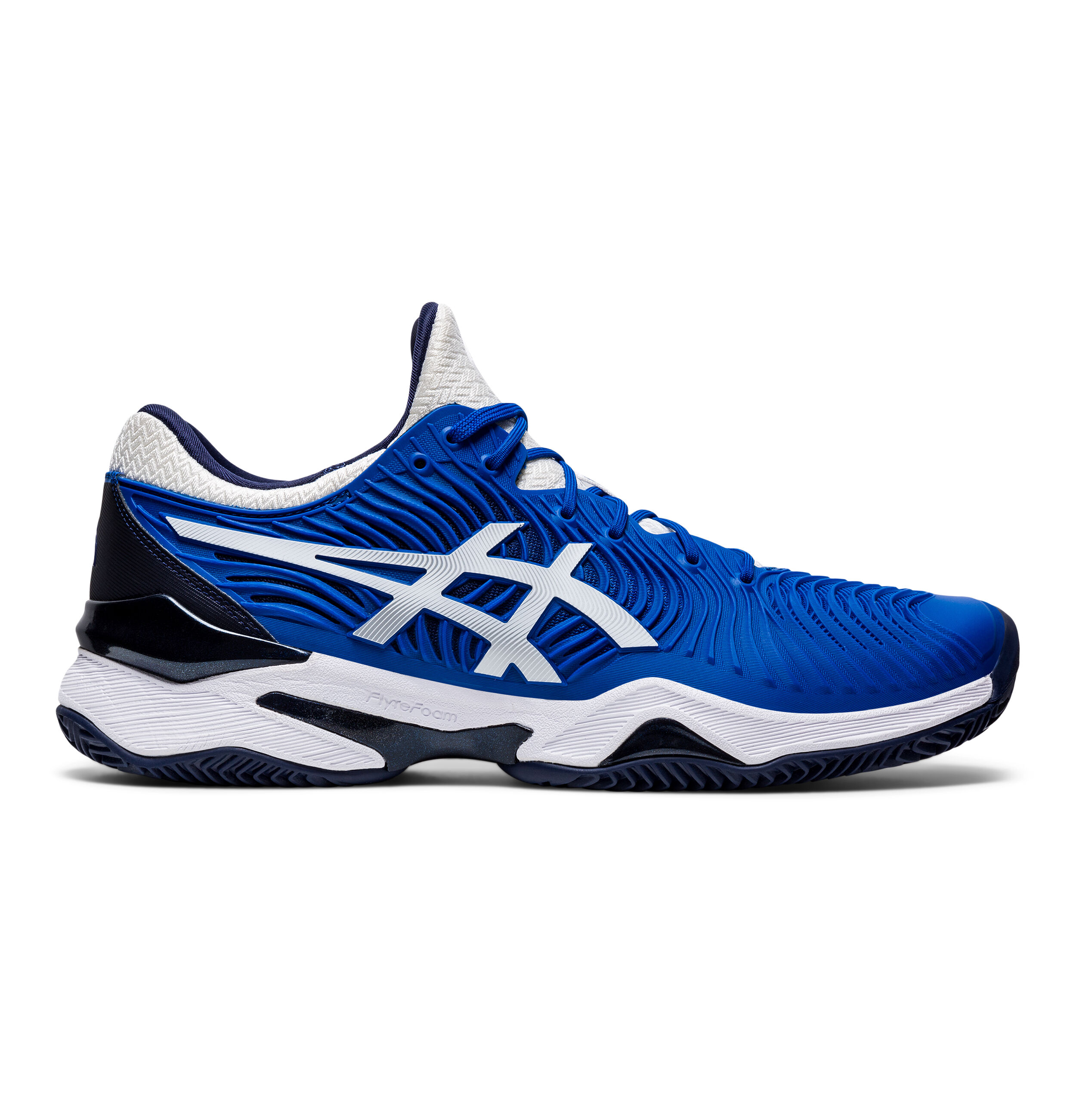 Asics men's court ff novak tennis shoes outlet electric blue and white