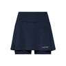 Club Basic Long Skirt Women-Dark Blue,Silver