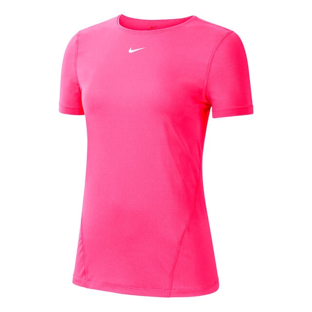 buy Nike Pro T-Shirt Women - Neon Pink, White online | Tennis-Point