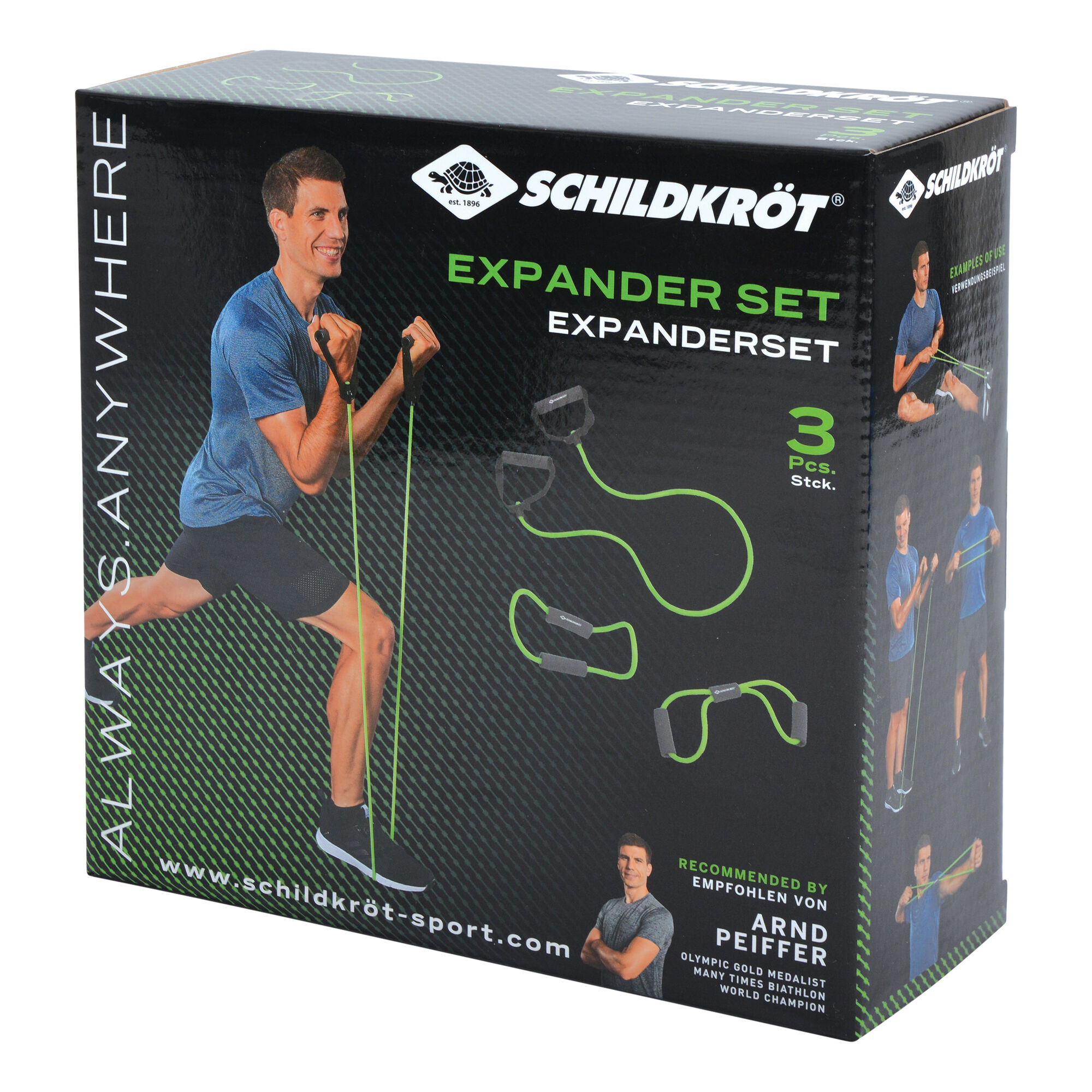 Buy online Point 3 Schildkröt Training Device Pack Green, Fitness Tennis Black | Expander COM Set