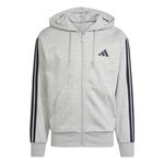adidas Clothing adidas Essentials 3 Stripes Zip Hoodie Men - grey, black