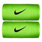 Nike Tennis apparel Nike Premier Doublewide Wristband 2 Pack Unisex - khaki, white