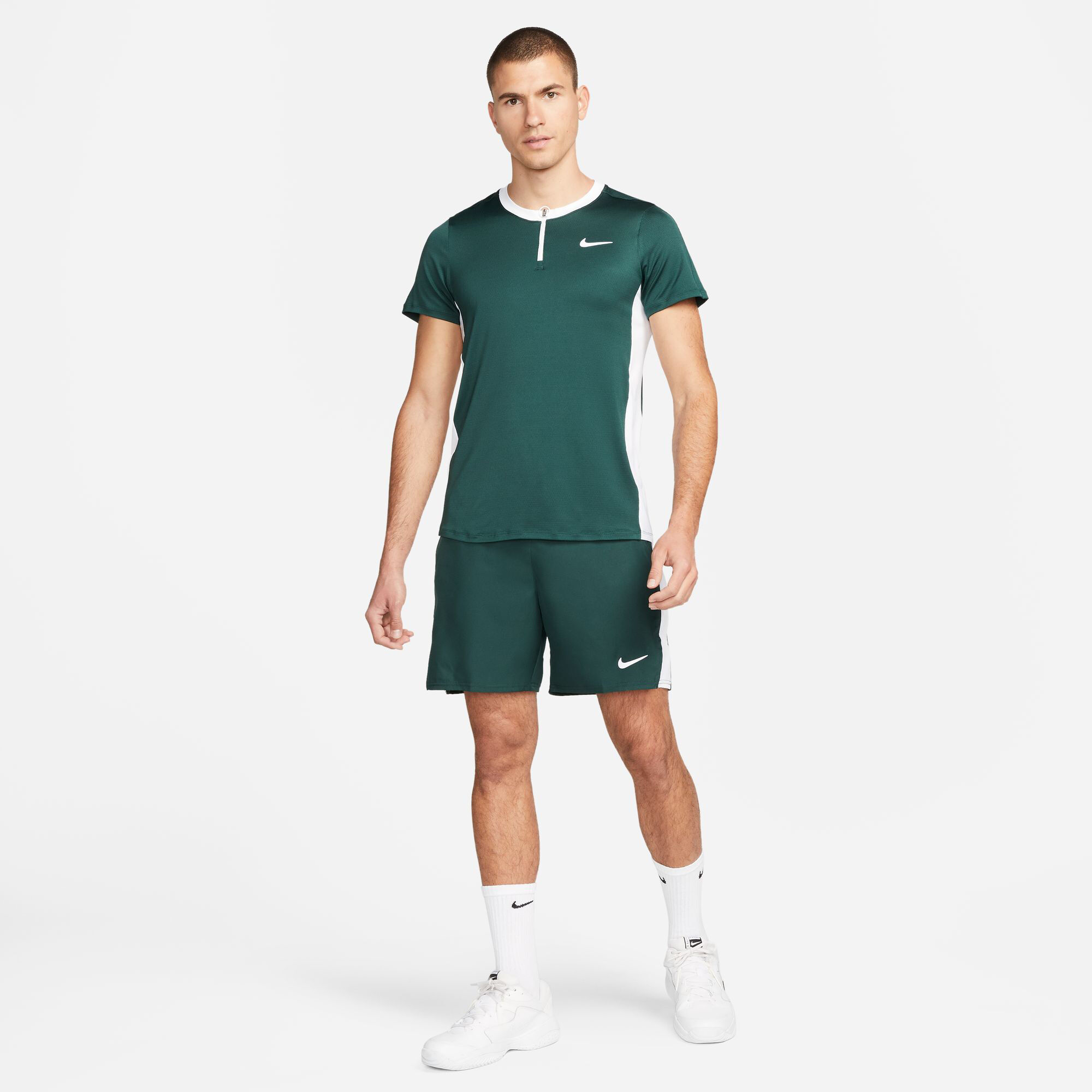 Buy Nike Court Dri Fit Polo Men Green White online Tennis Point COM