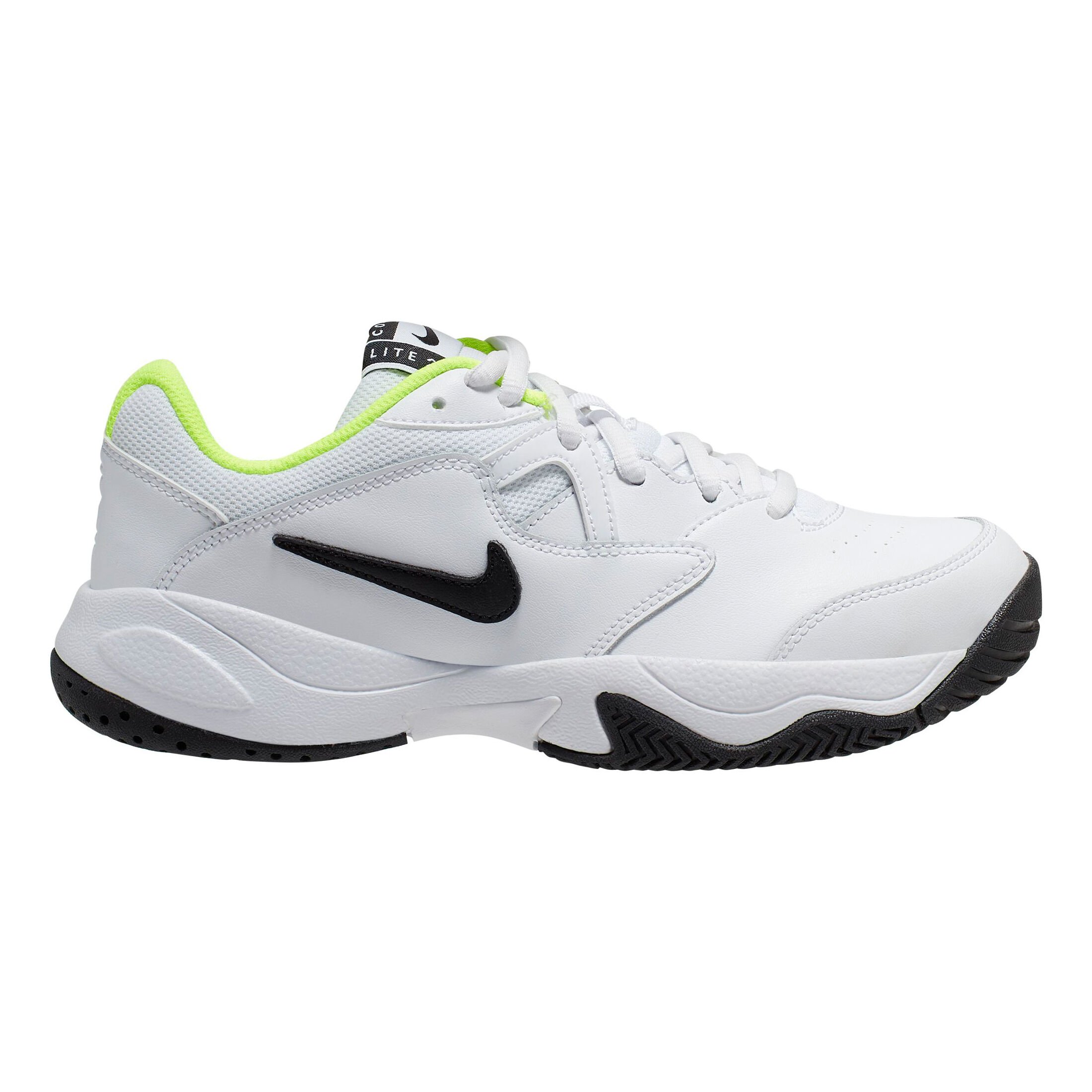 Buy Nike Court Lite 2 Hard Court Shoe Kids White Neon Green online Tennis Point COM