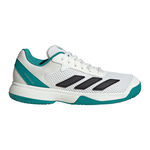 adidas Tennis shoes adidas Courtflash All court shoe Kids - white, petrol