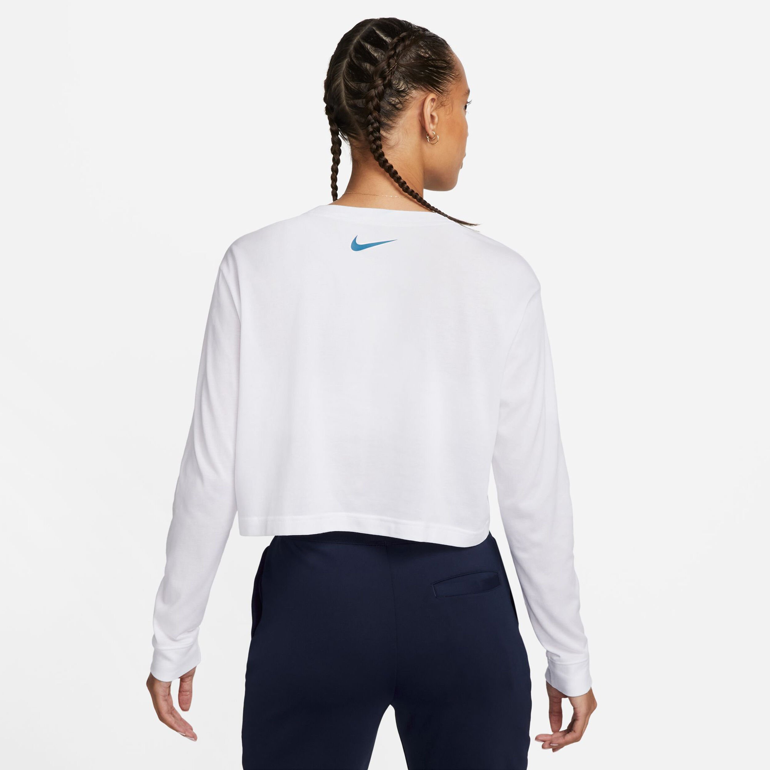 White dri fit long sleeve women's 2025